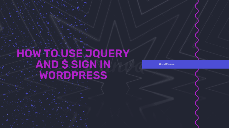 How to use jQuery and $ sign in WordPress
