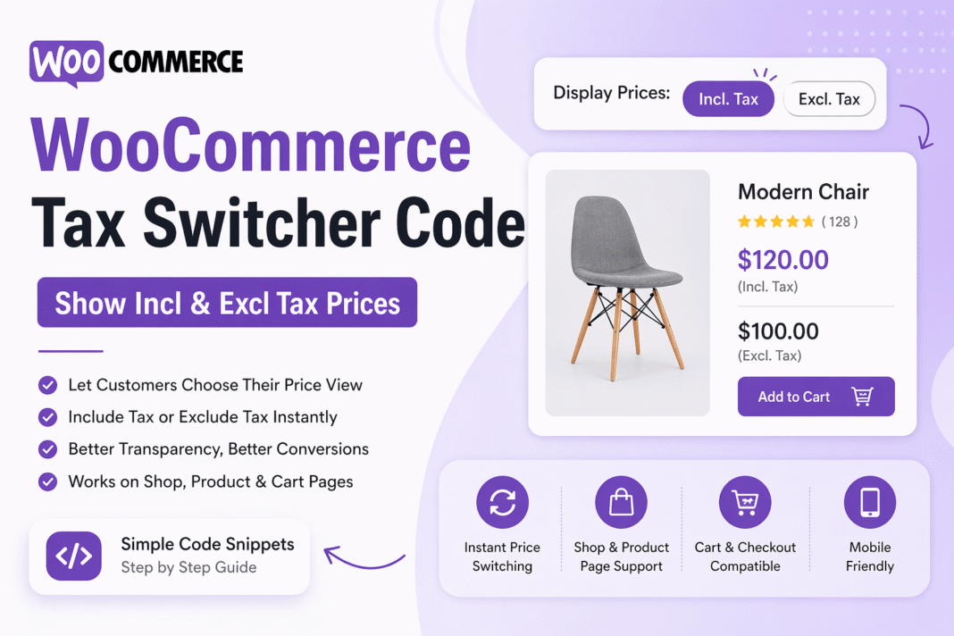 WooCommerce Tax Switcher Incl & Excl Tax Prices