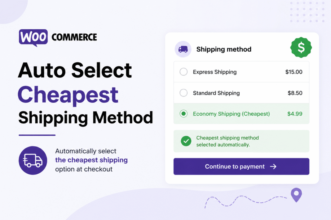 WooCommerce cheapest shipping method