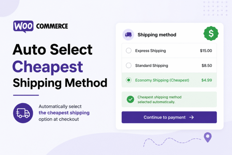 WooCommerce cheapest shipping method
