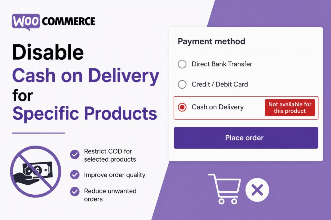 WooCommerce disable COD